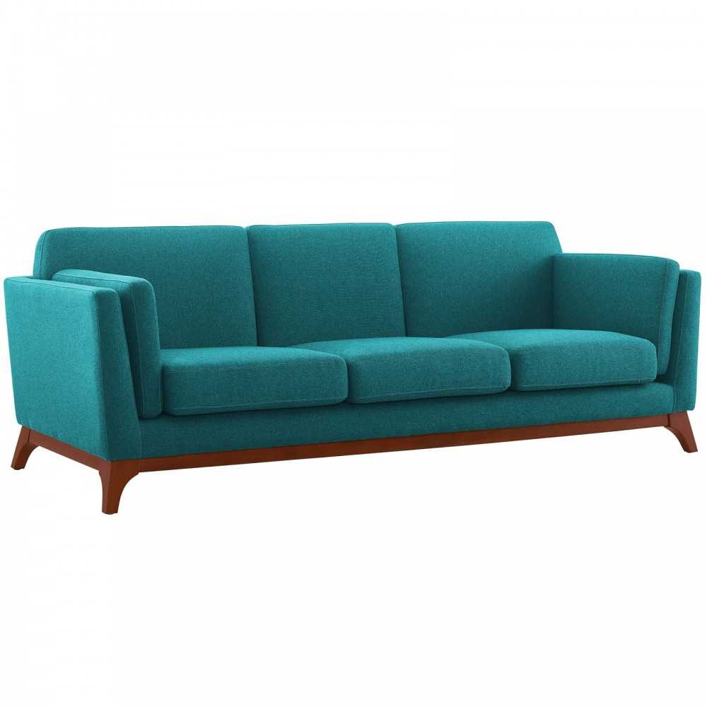 Chance Upholstered Fabric Sofa, Teal