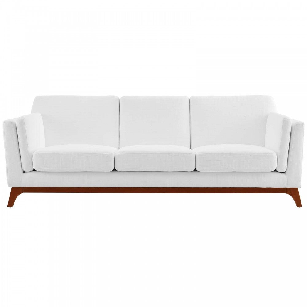 Chance Upholstered Fabric Sofa, White