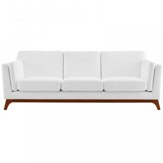 Chance Upholstered Fabric Sofa, White