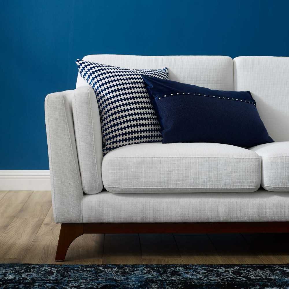 Chance Upholstered Fabric Sofa, White