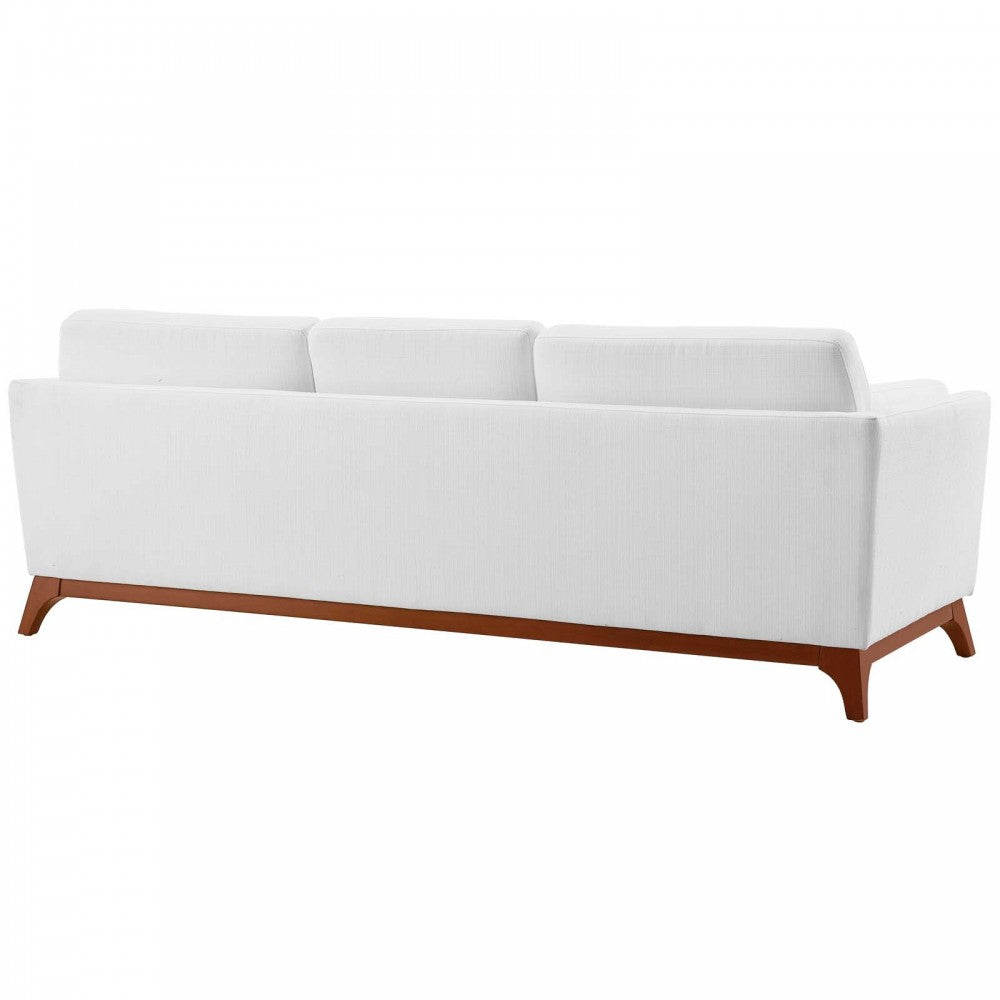 Chance Upholstered Fabric Sofa, White
