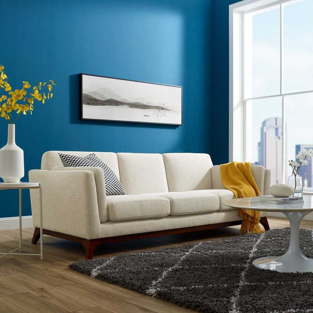 Chance Upholstered Fabric Sofa, Beige