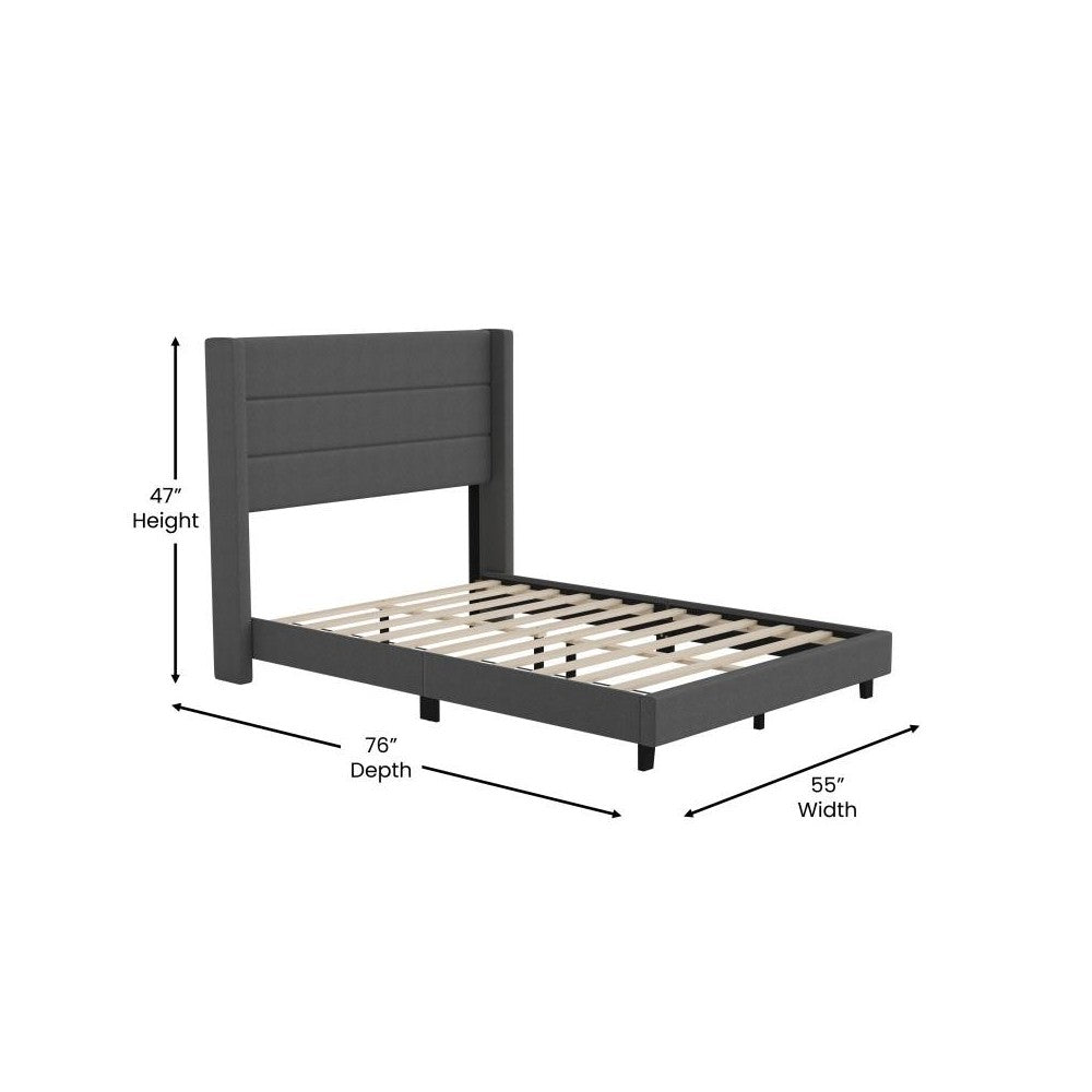 Charcoal Full Platform Bed