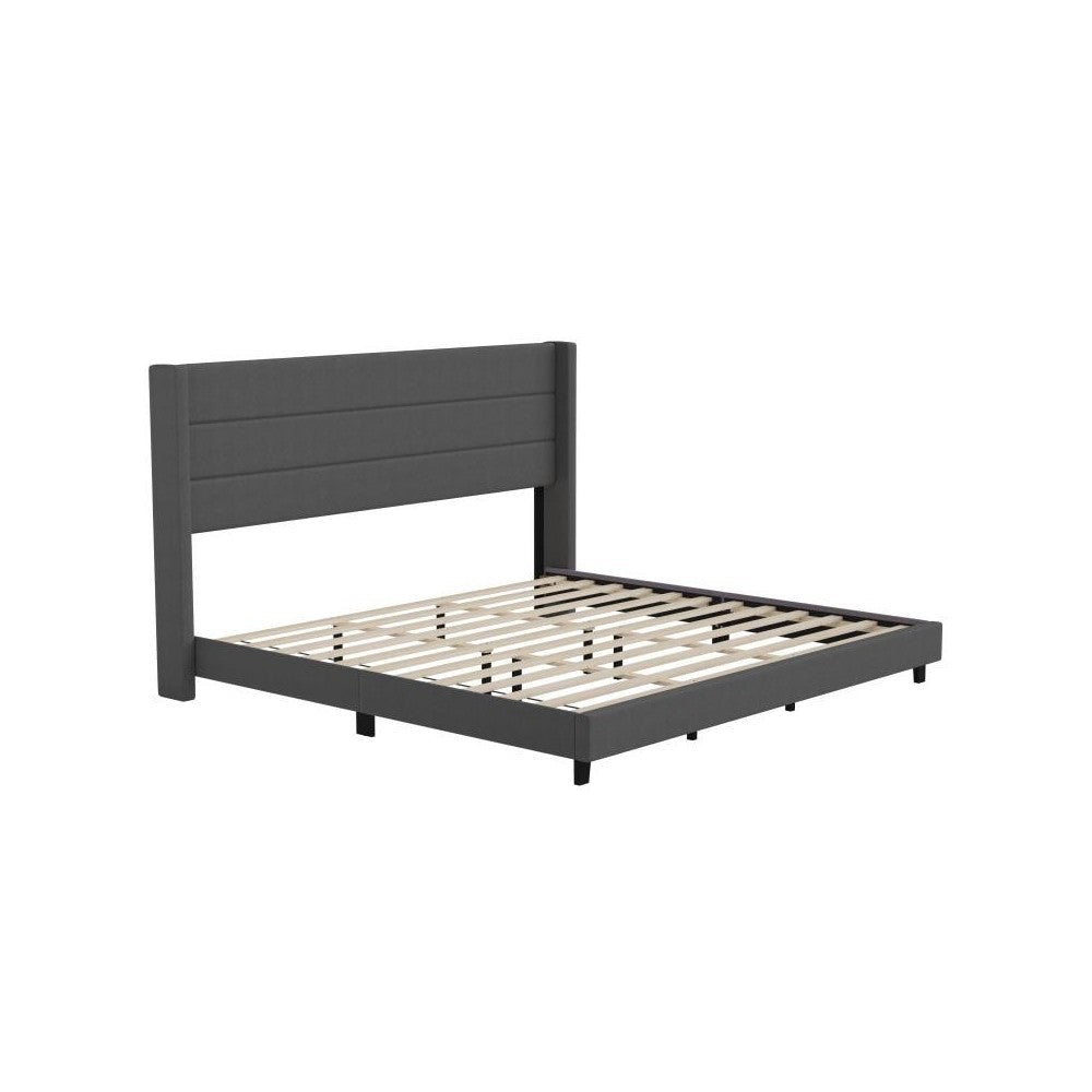 Charcoal King Platform Bed