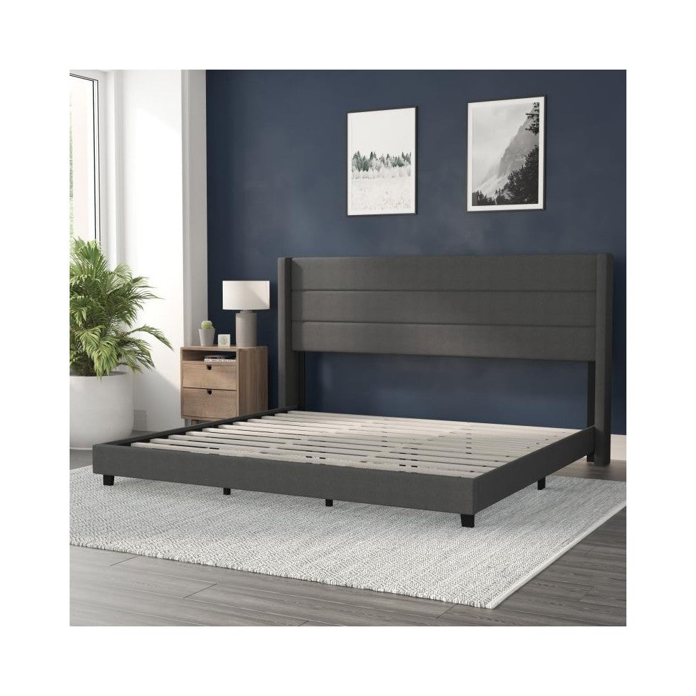 Charcoal King Platform Bed