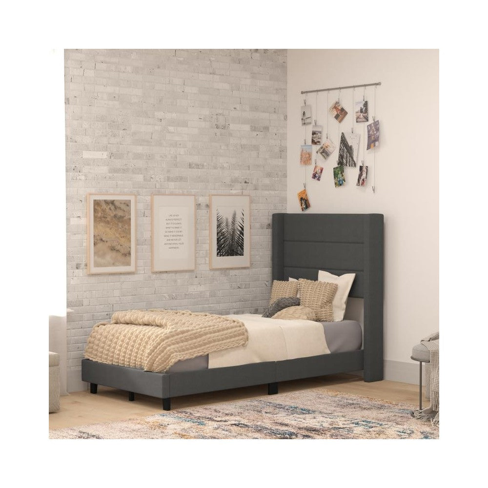 Charcoal Twin Platform Bed