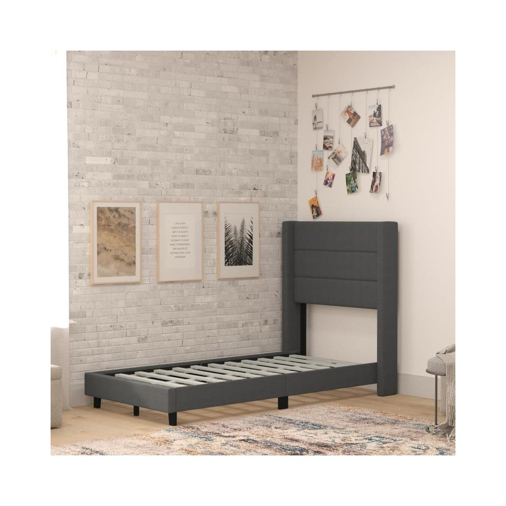 Charcoal Twin Platform Bed