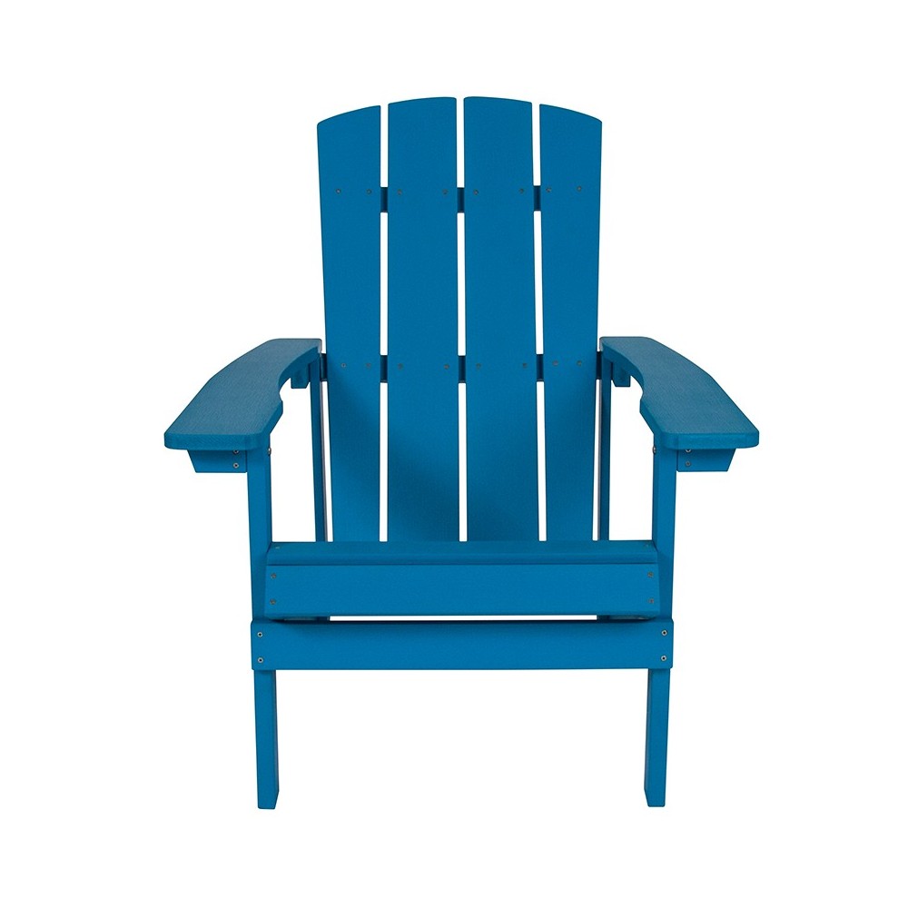 Charlestown All-Weather Adirondack Chair in Blue Faux Wood