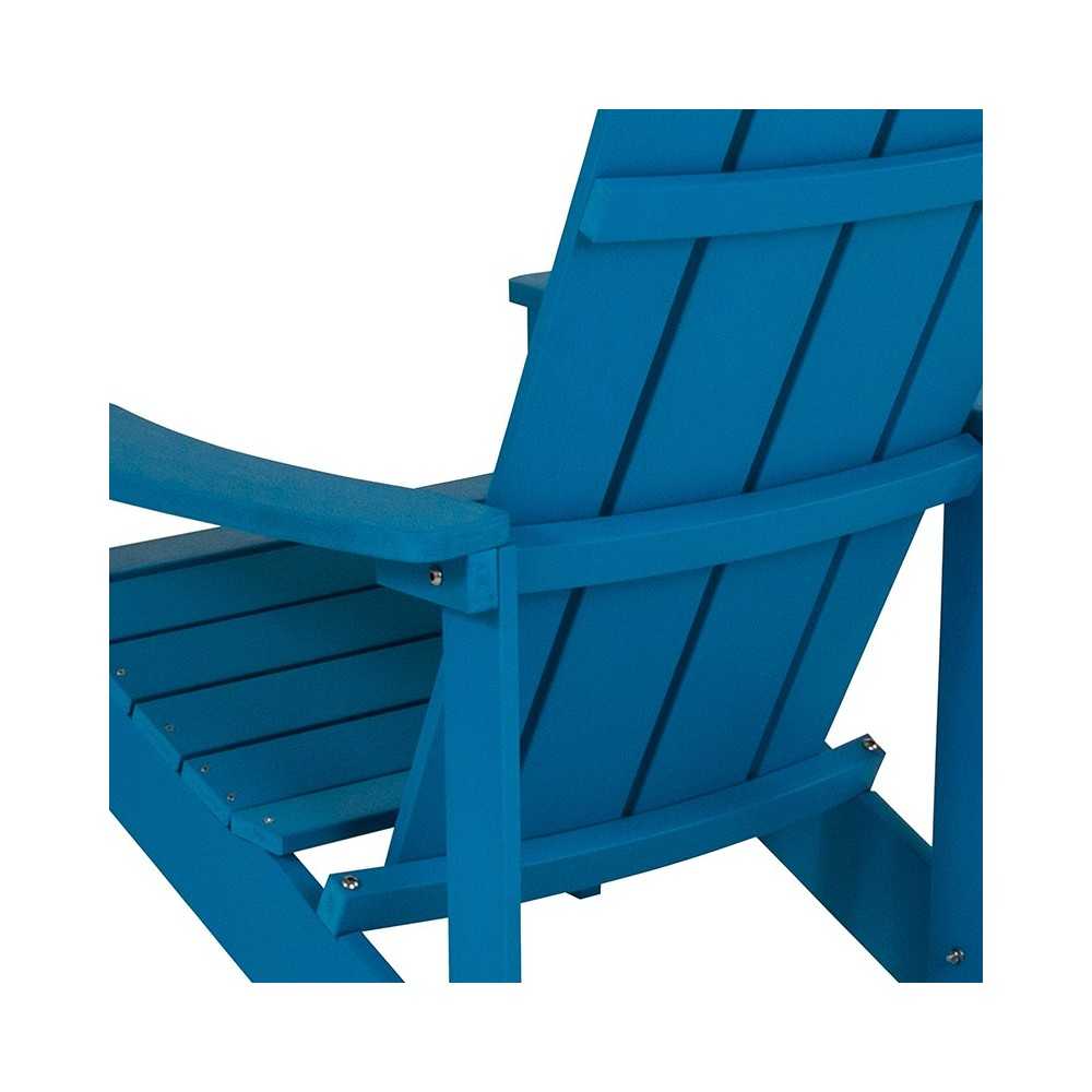 Charlestown All-Weather Adirondack Chair in Blue Faux Wood