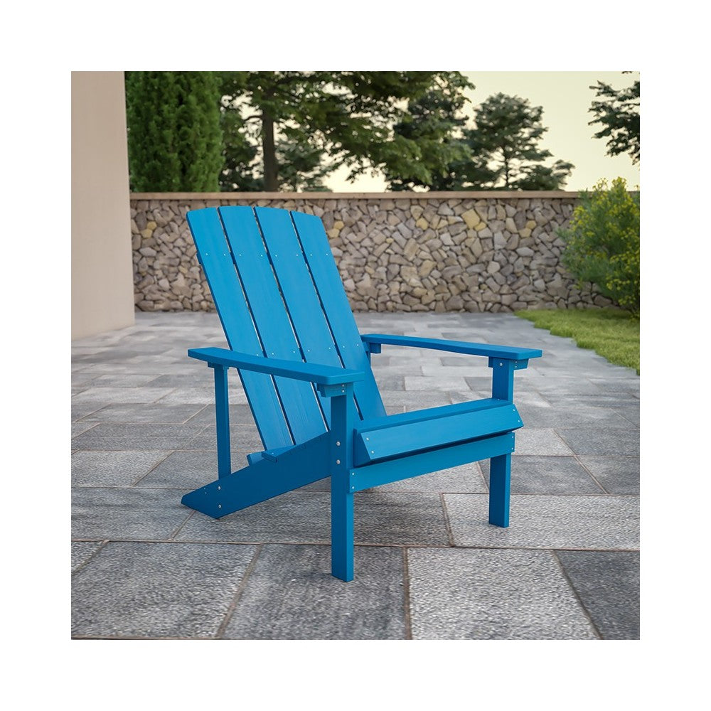 Charlestown All-Weather Adirondack Chair in Blue Faux Wood