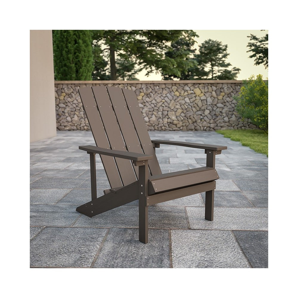 Charlestown All-Weather Adirondack Chair in Gray Faux Wood