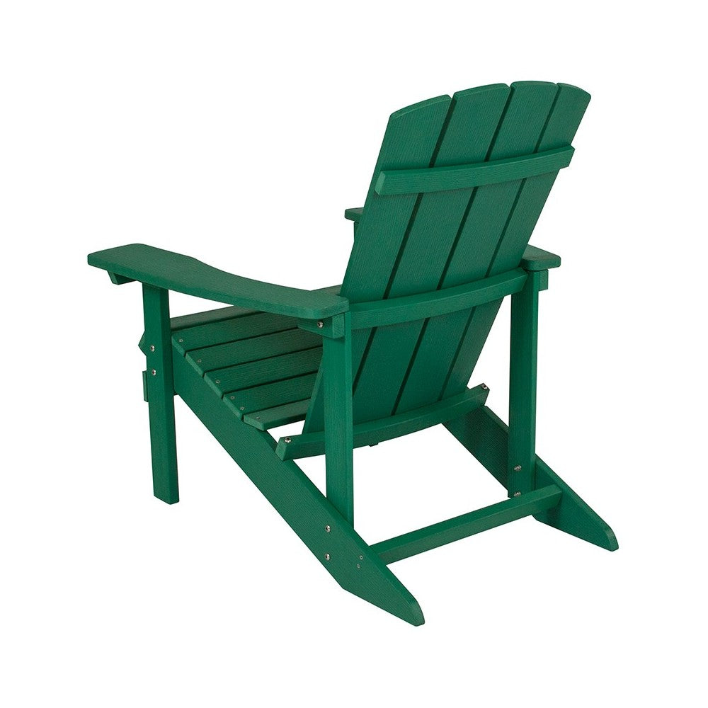 Charlestown All-Weather Adirondack Chair in Green Faux Wood