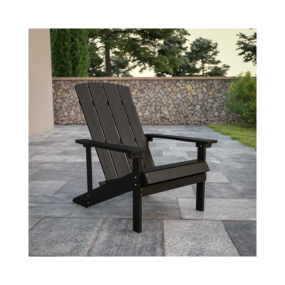 Charlestown All-Weather Adirondack Chair in Slate Gray Faux Wood