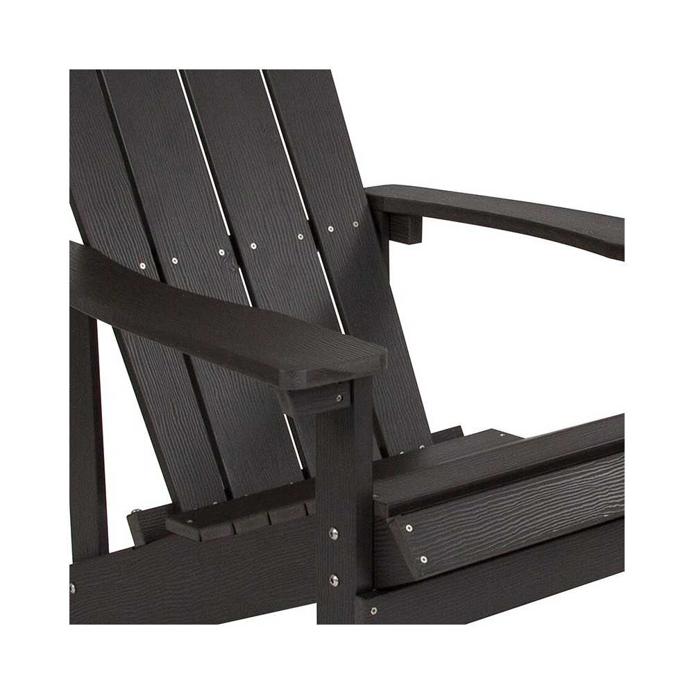 Charlestown All-Weather Adirondack Chair in Slate Gray Faux Wood