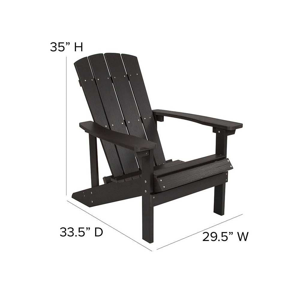 Charlestown All-Weather Adirondack Chair in Slate Gray Faux Wood