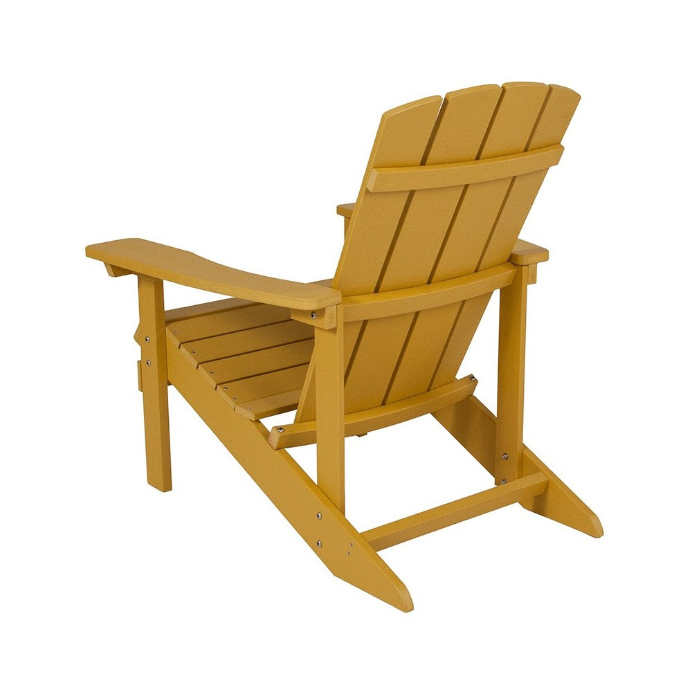 Charlestown All-Weather Adirondack Chair in Yellow Faux Wood