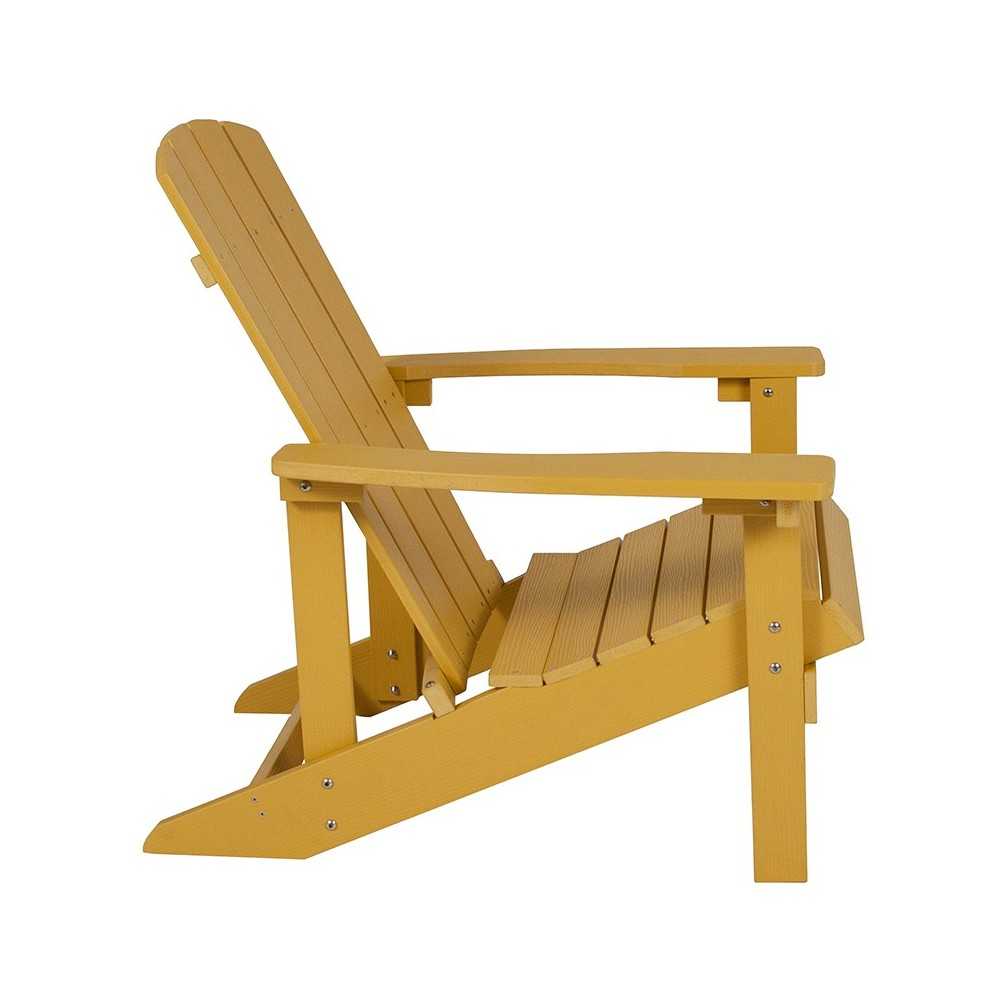 Charlestown All-Weather Adirondack Chair in Yellow Faux Wood