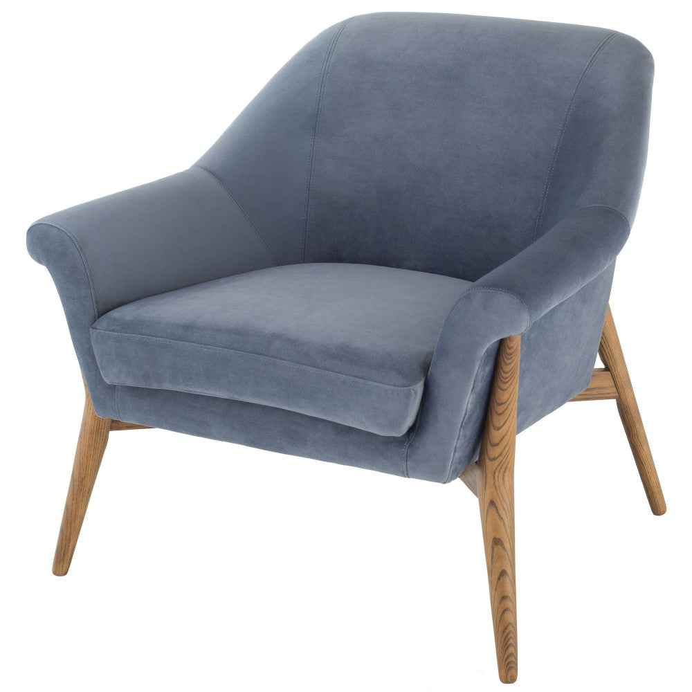 Charlize Dusty Blue Fabric Occasional Chair