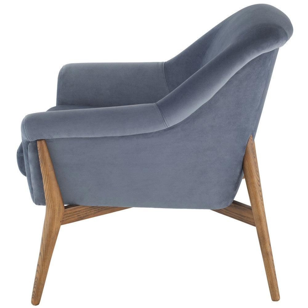 Charlize Dusty Blue Fabric Occasional Chair