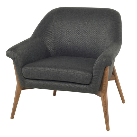 Charlize Storm Gray Fabric Occasional Chair