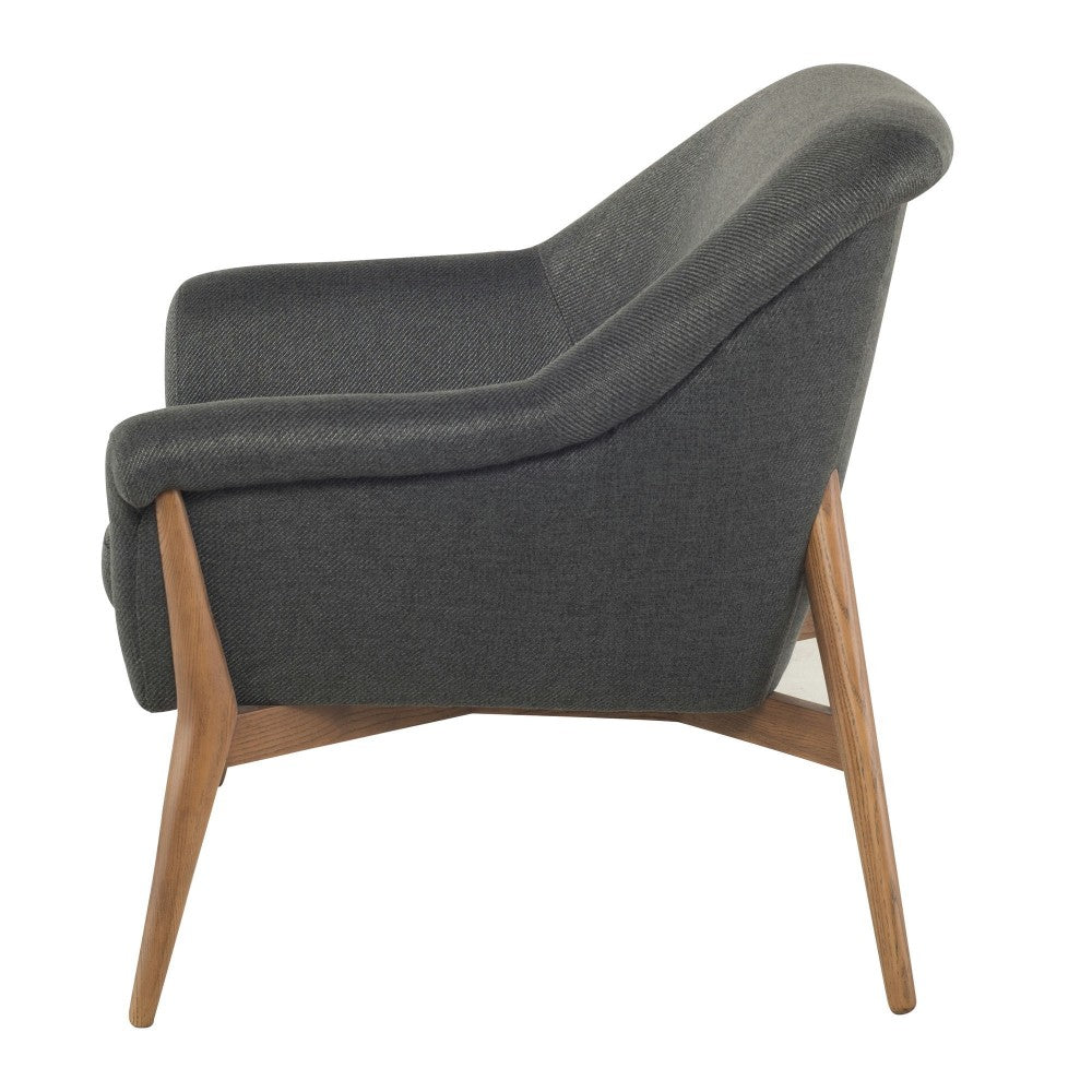 Charlize Storm Gray Fabric Occasional Chair