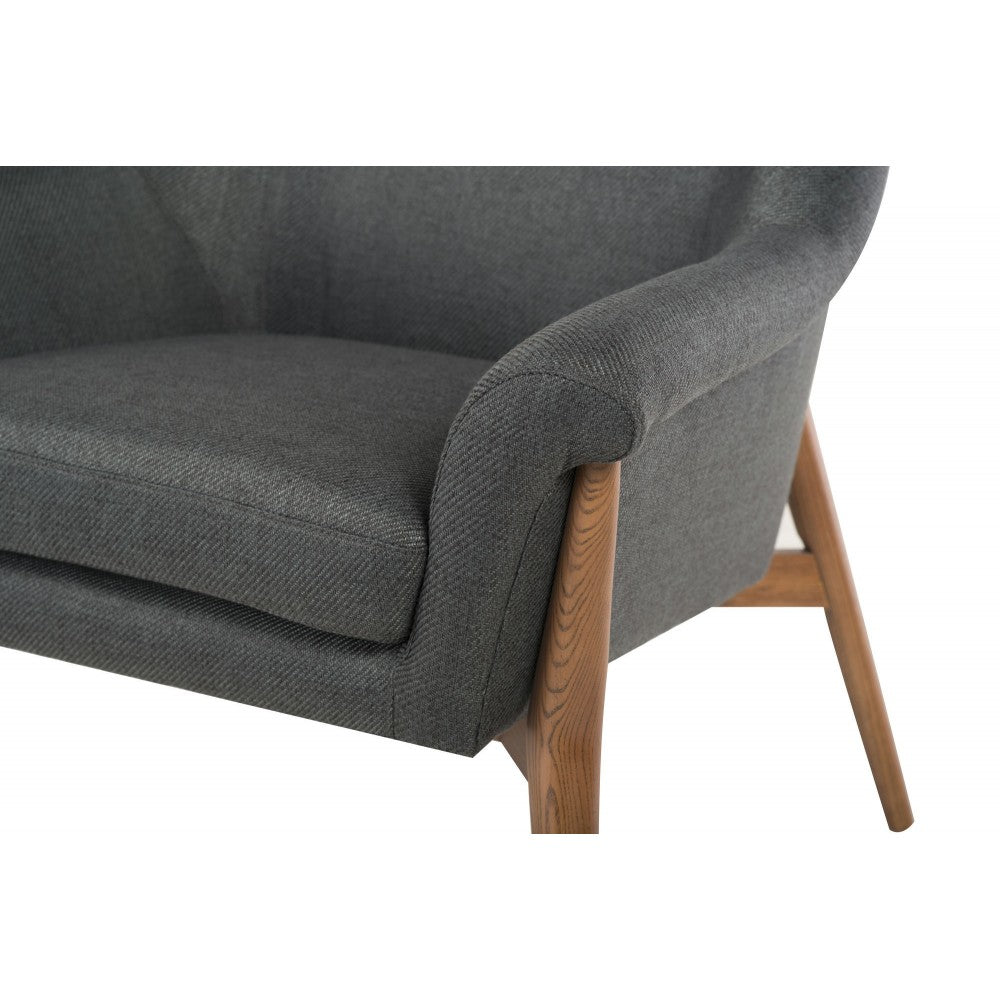 Charlize Storm Gray Fabric Occasional Chair