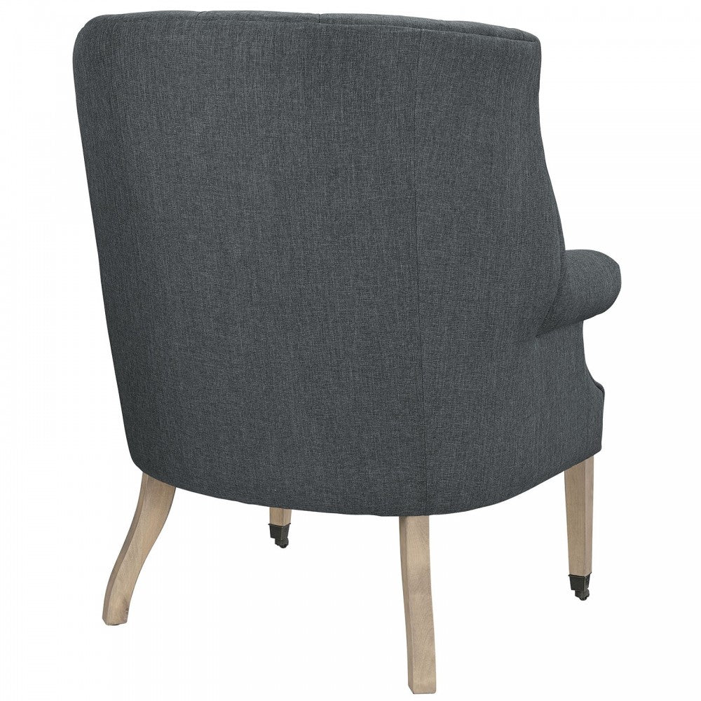 Chart Upholstered Fabric Lounge Chair, Gray
