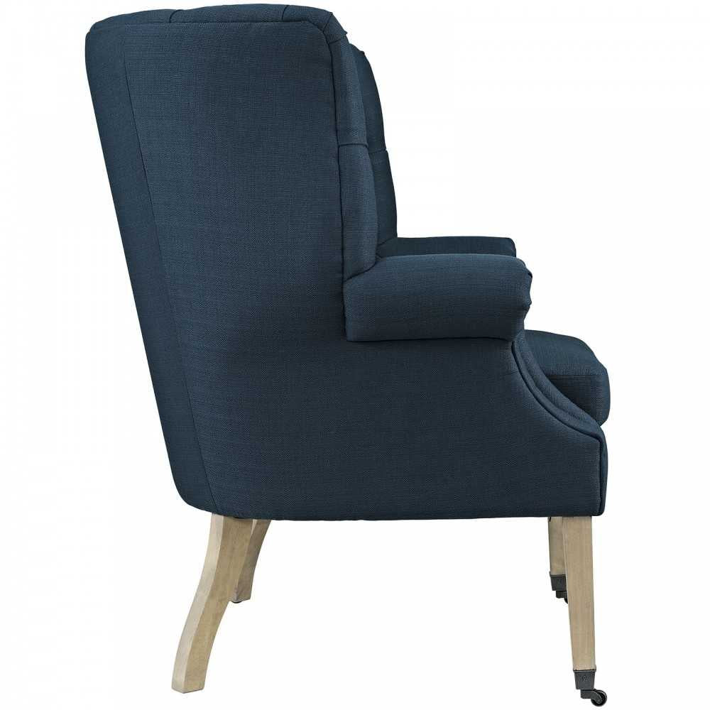 Chart Upholstered Fabric Lounge Chair, Azure