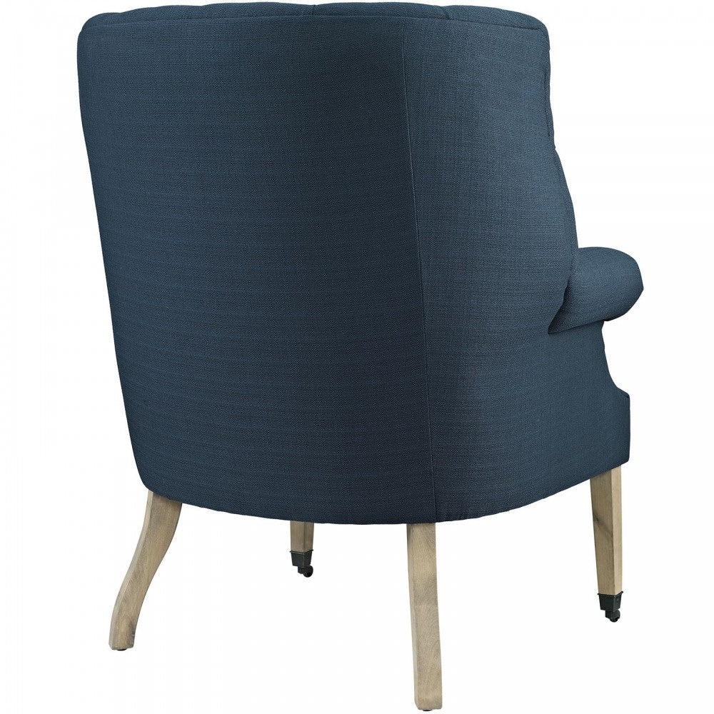 Chart Upholstered Fabric Lounge Chair, Azure