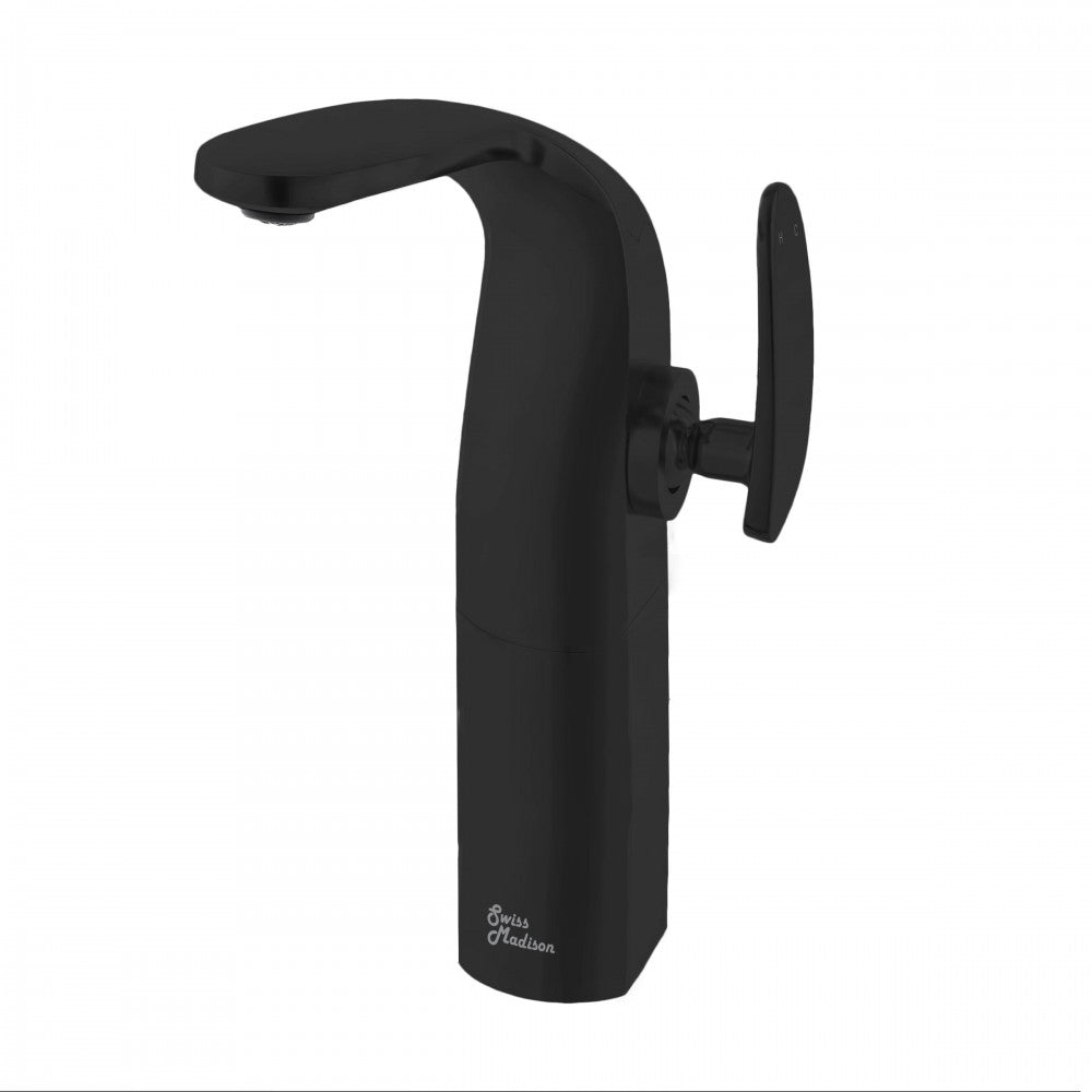 Chateau Single Hole, Single-Handle, High Arc Bathroom Faucet in Matte Black