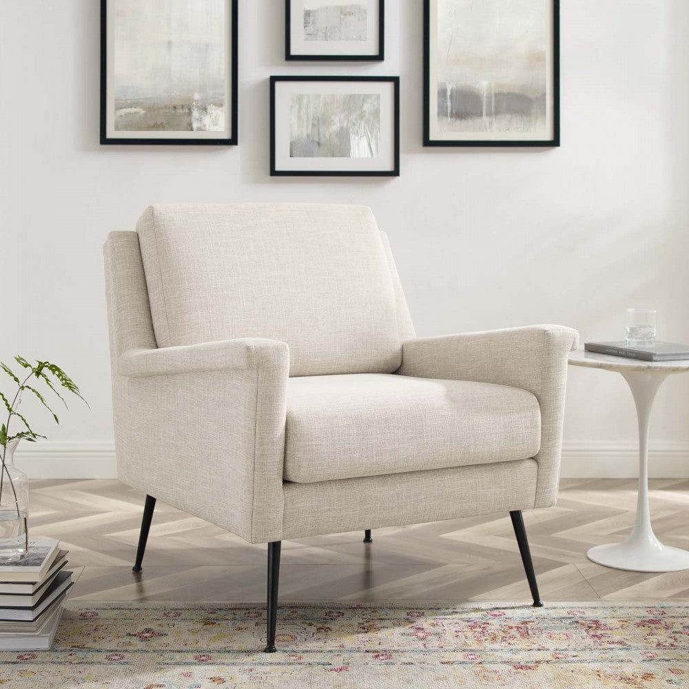 Chesapeake Fabric Armchair, Black Beige