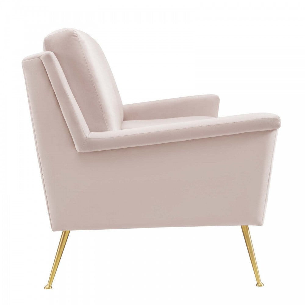 Chesapeake Performance Velvet Sofa, Gold Pink