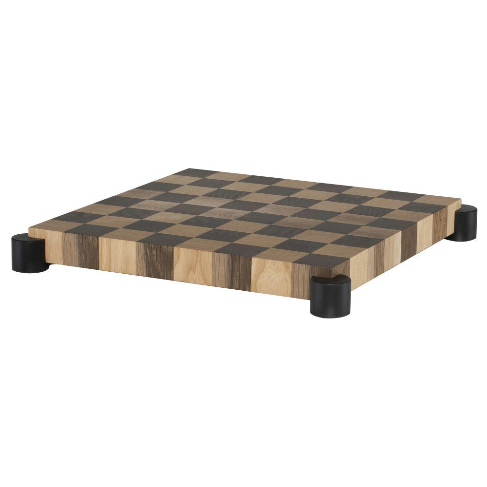 Chess Set Smoked Wood Game Table