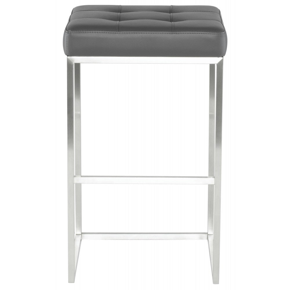 Chi Gray Naugahyde Bar Stool