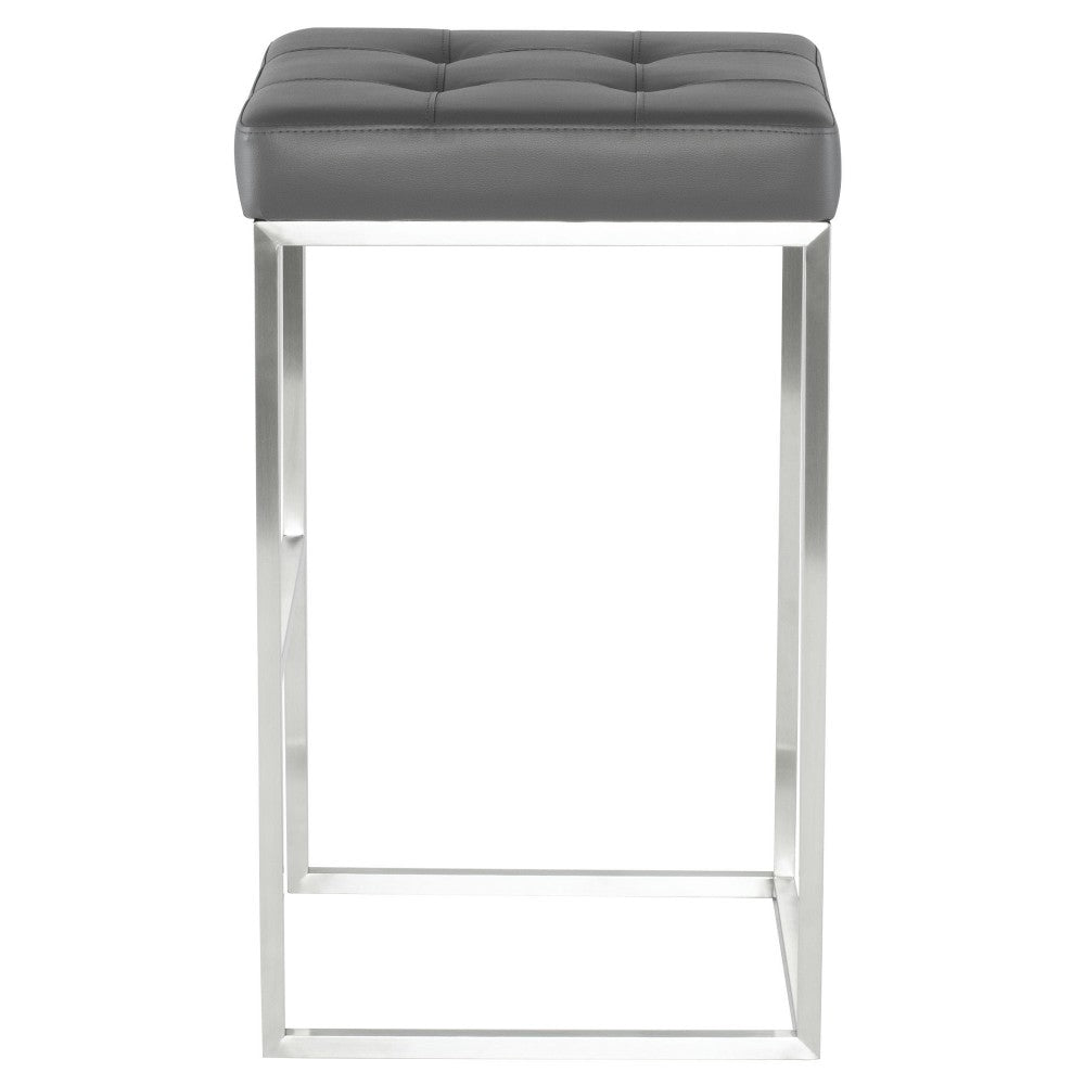 Chi Gray Naugahyde Bar Stool
