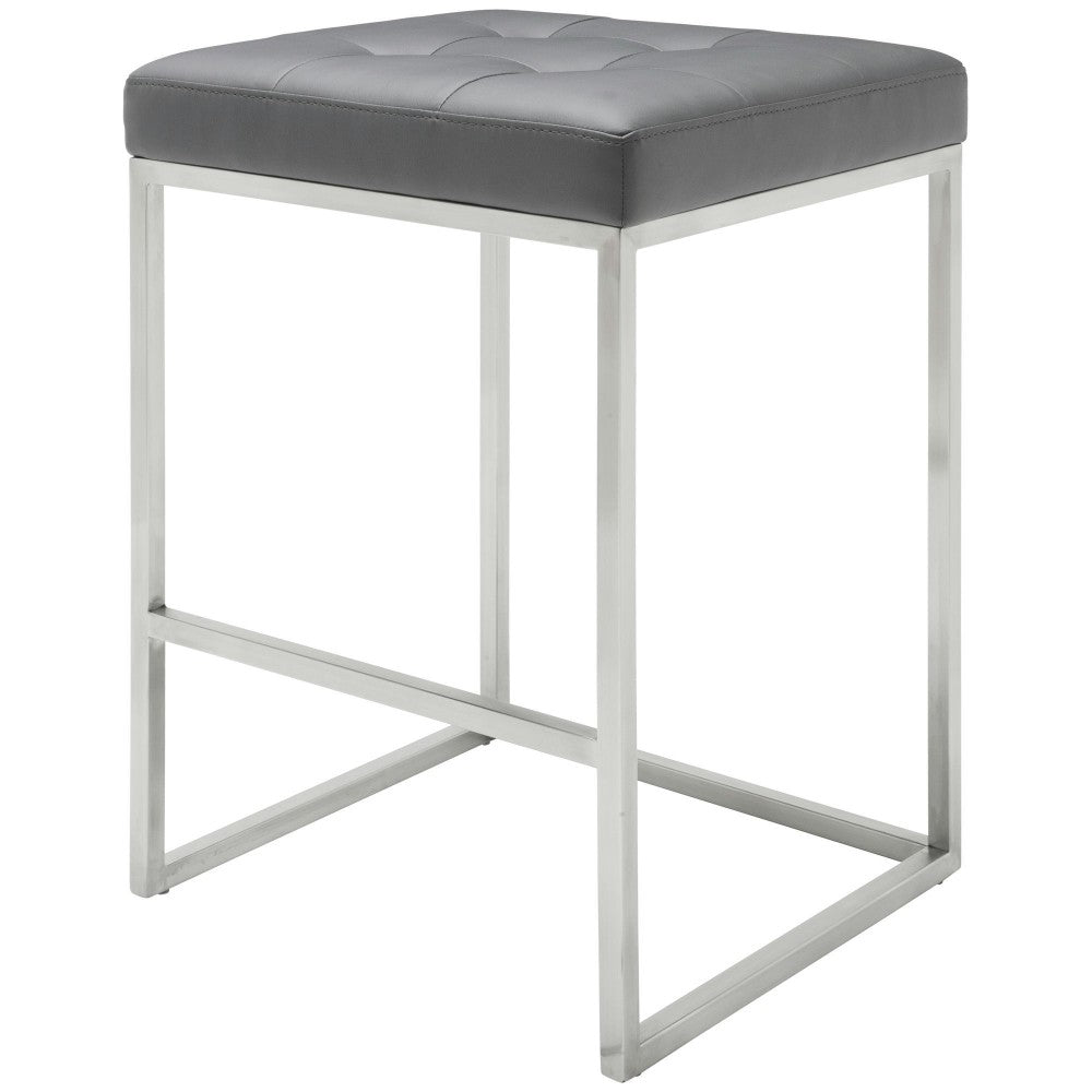Chi Gray Naugahyde Counter Stool