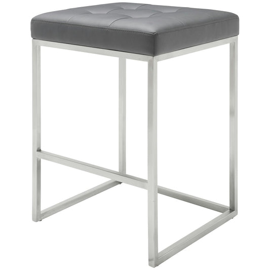 Chi Gray Naugahyde Counter Stool