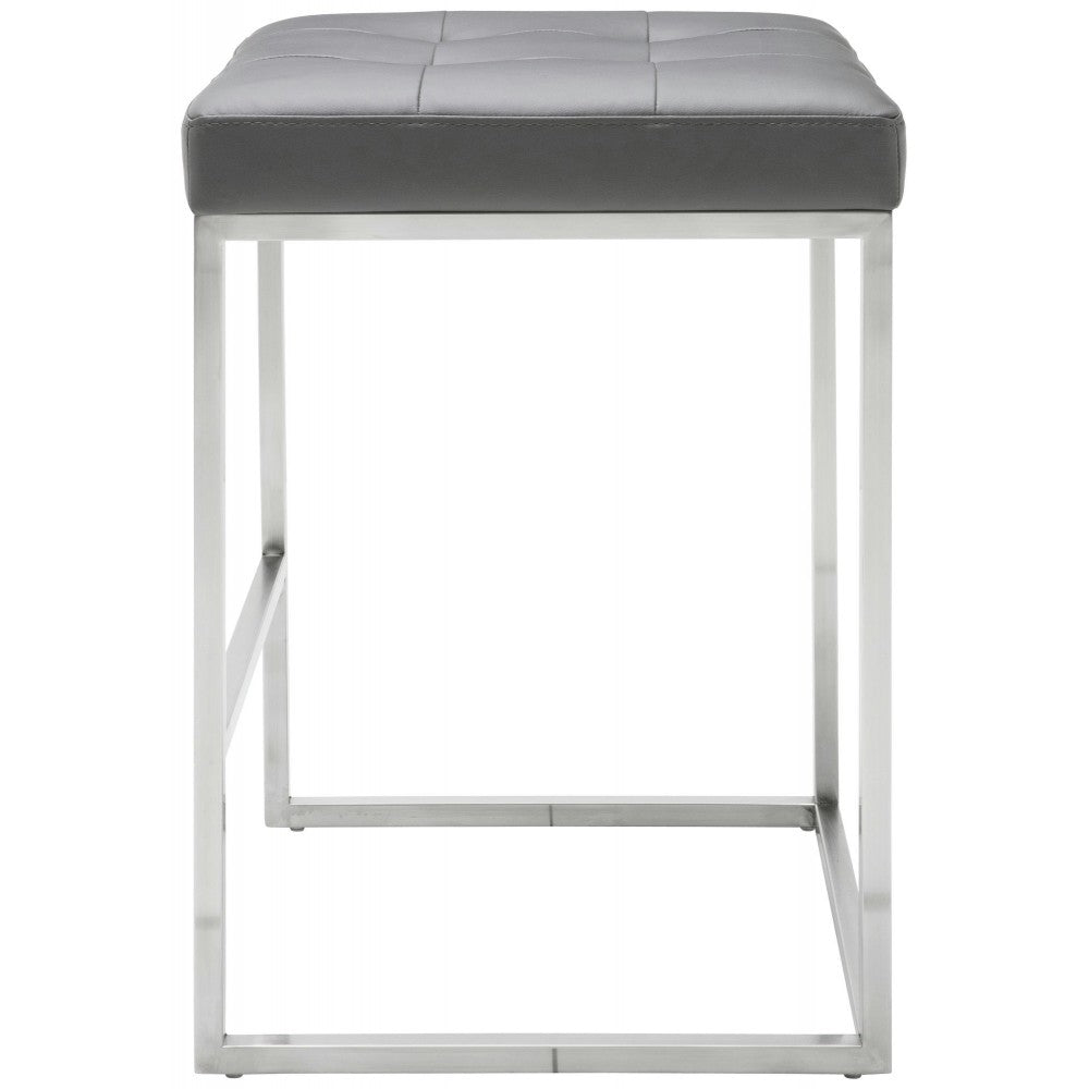 Chi Gray Naugahyde Counter Stool