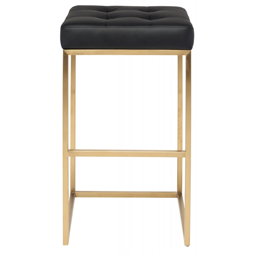 Chi Black Naugahyde Bar Stool, HGMM155