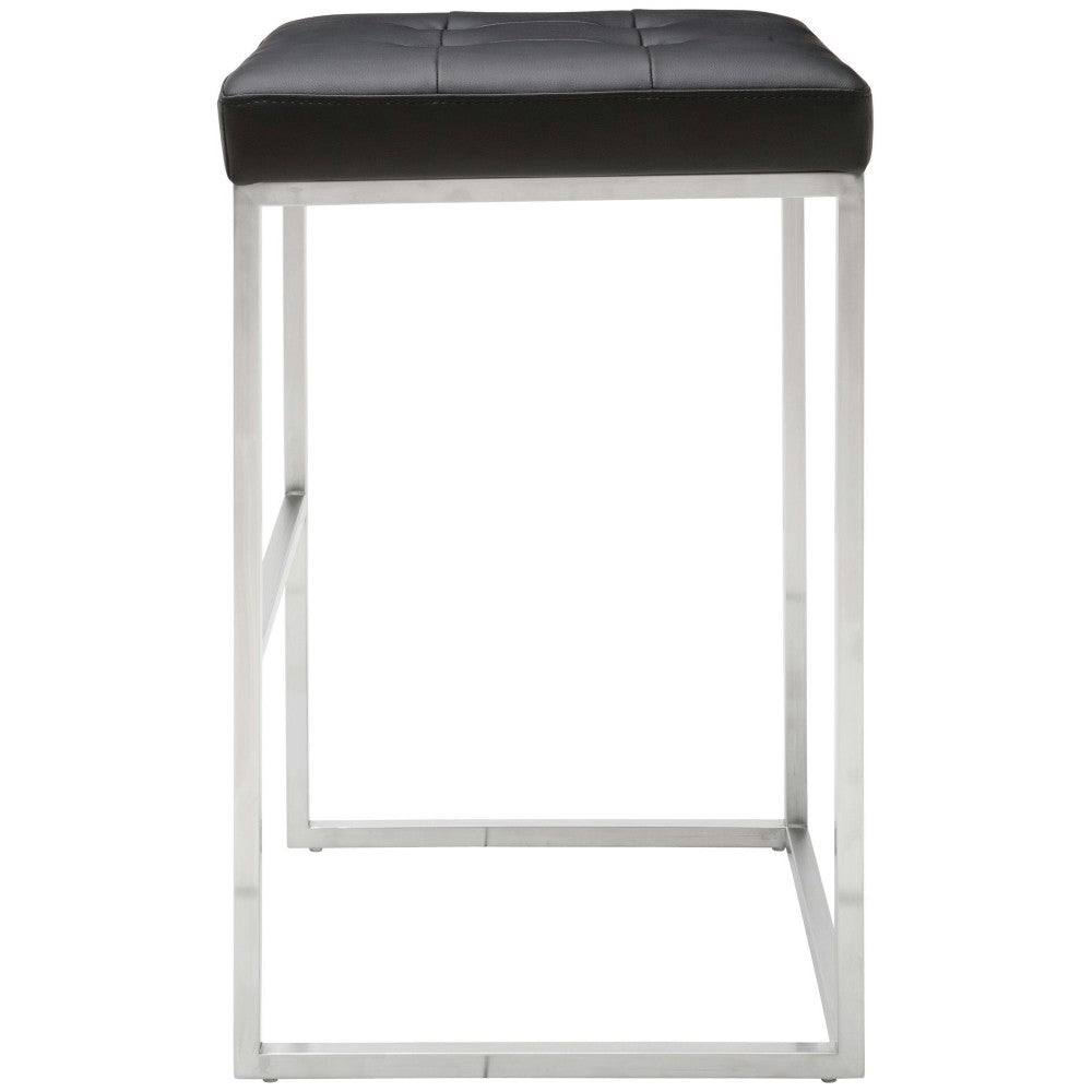 Chi Black Naugahyde Bar Stool, HGPA109