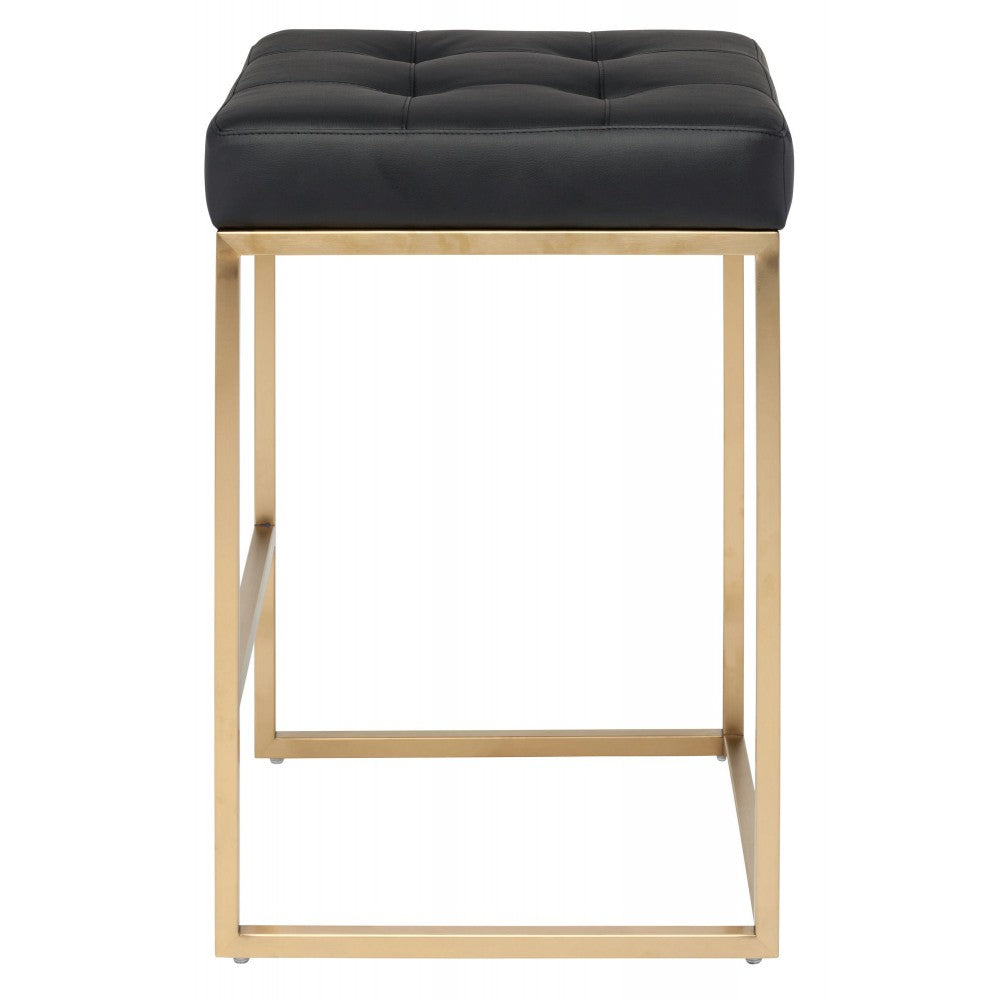 Chi Black Naugahyde Counter Stool, HGMM153