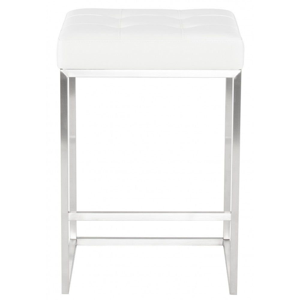 Chi White Naugahyde Counter Stool, HGPA107
