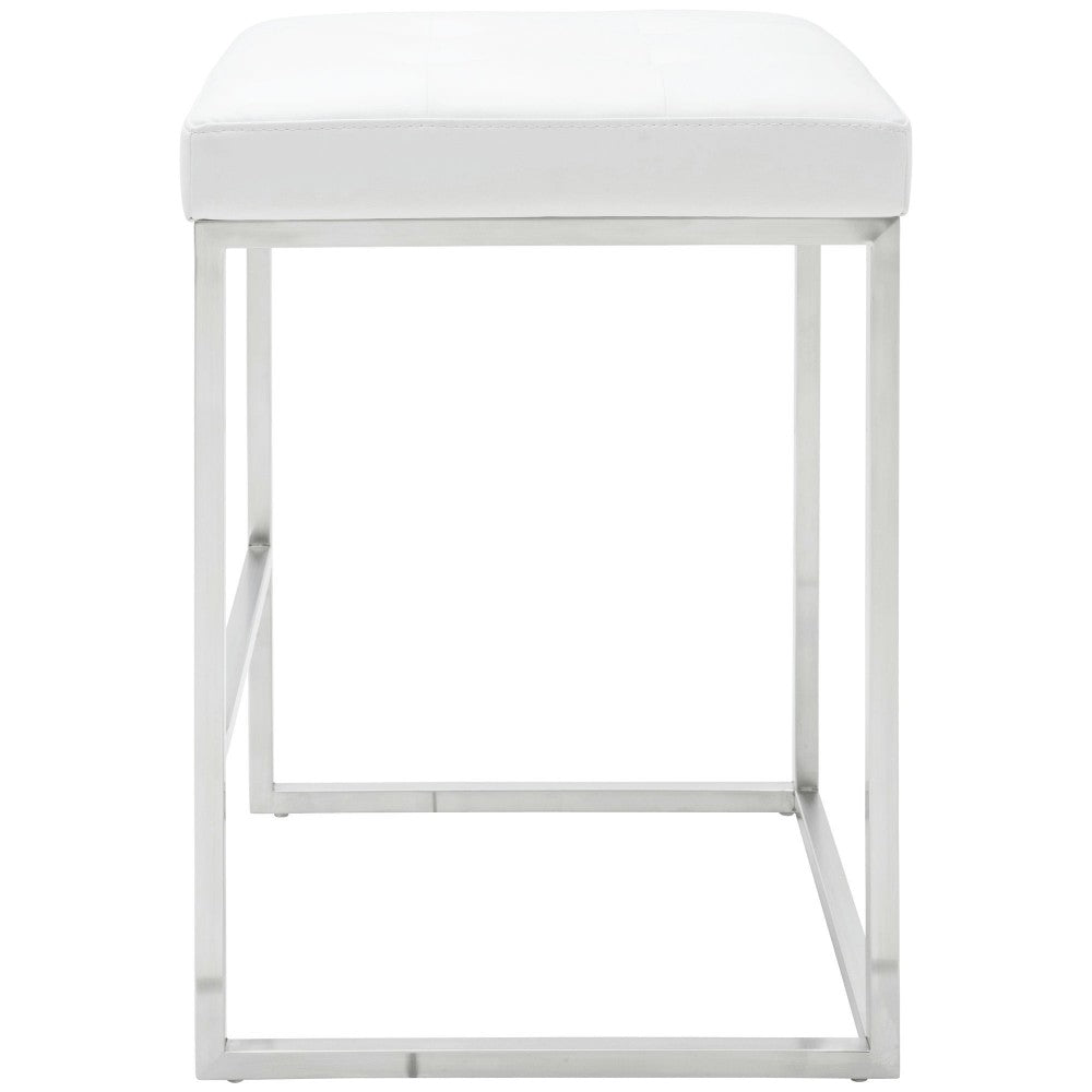 Chi White Naugahyde Counter Stool, HGPA107