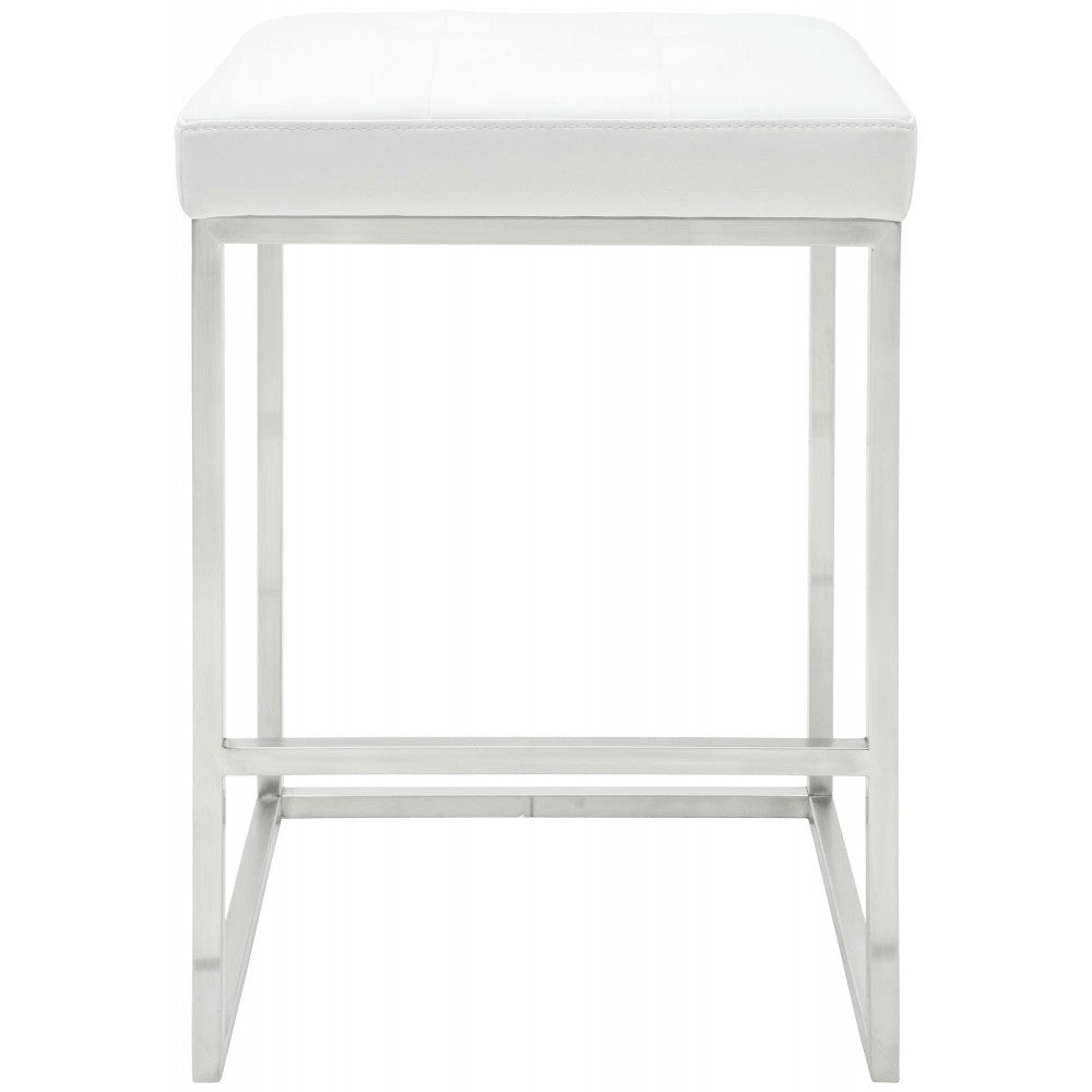 Chi White Naugahyde Counter Stool, HGPA107
