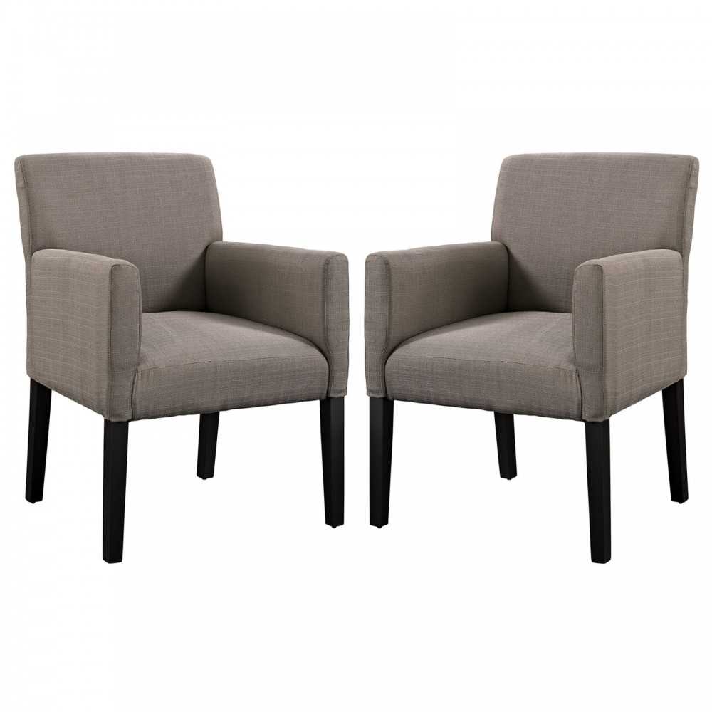 Chloe Armchair Set of 2, Gray