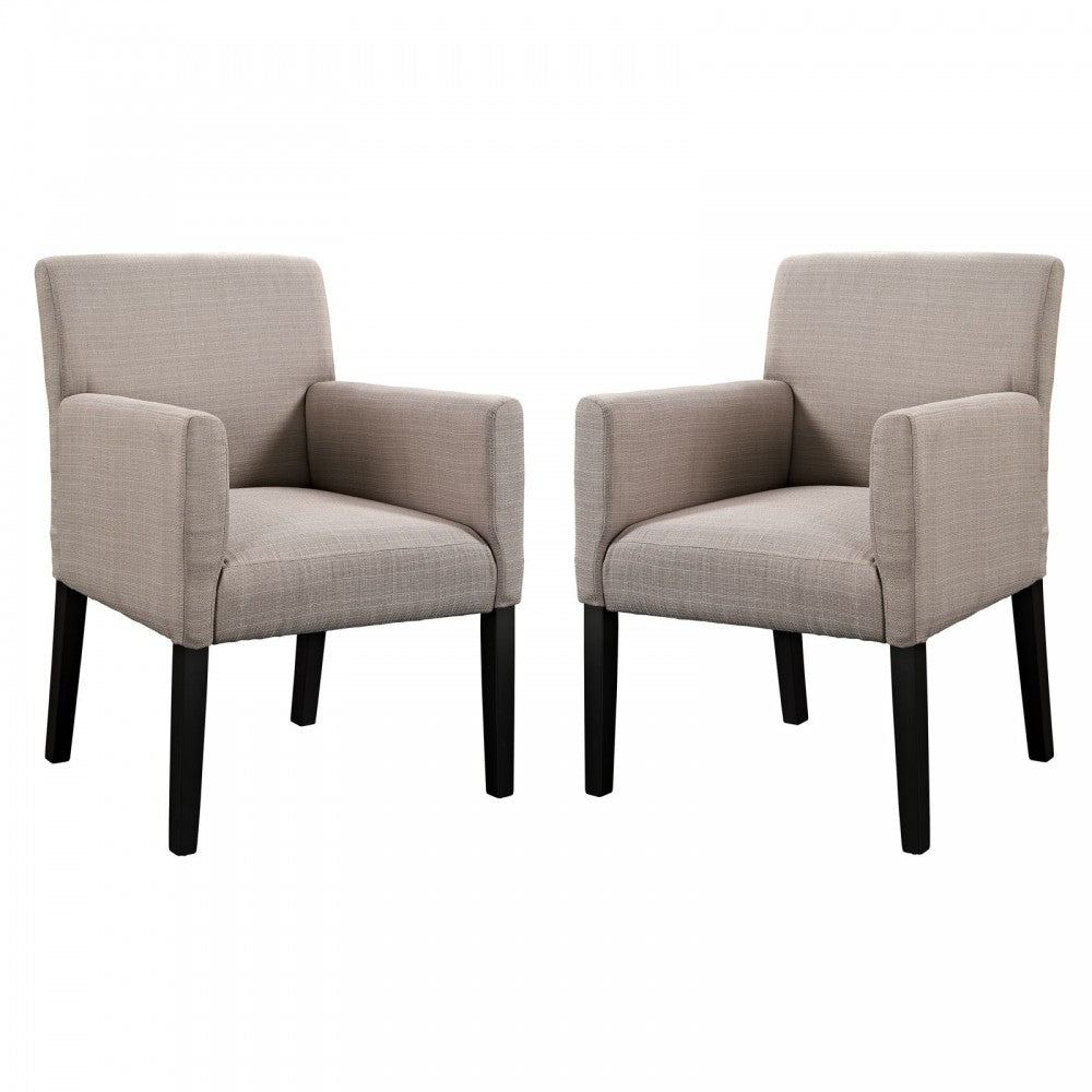 Chloe Armchair Set of 2, Beige