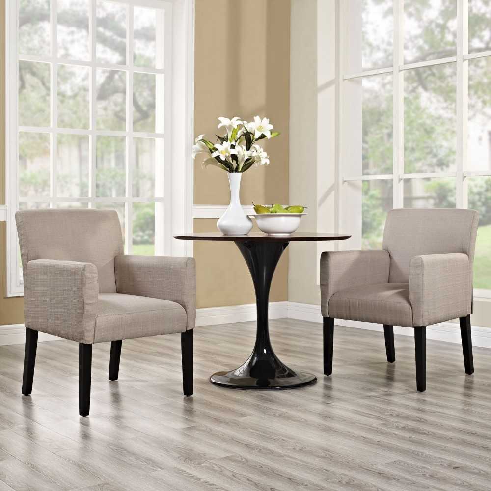 Chloe Armchair Set of 2, Beige