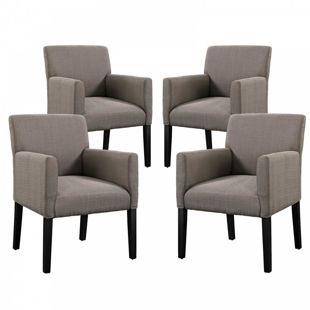 Chloe Armchair Set of 4, Gray