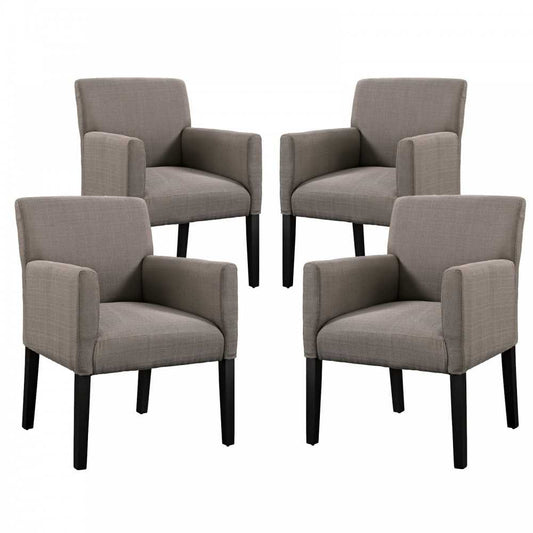 Chloe Armchair Set of 4, Gray