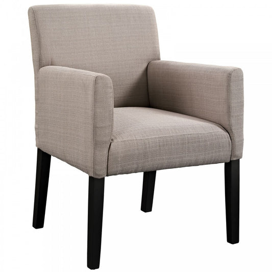 Chloe Upholstered Fabric Armchair, Beige